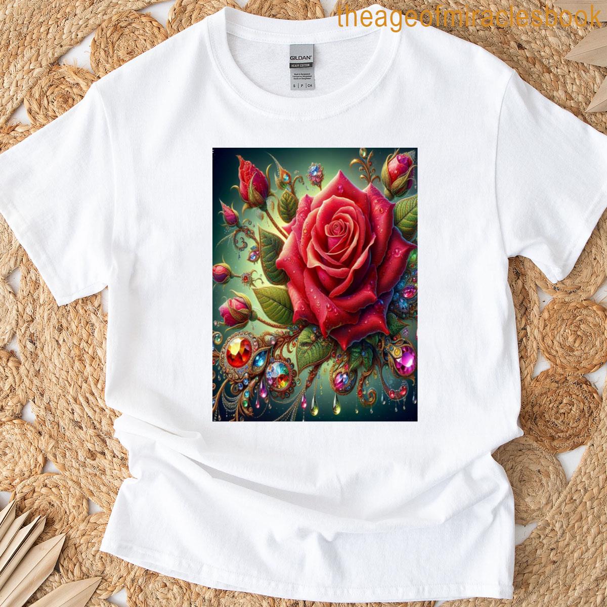 Red Beaded Rose Tee main image 0