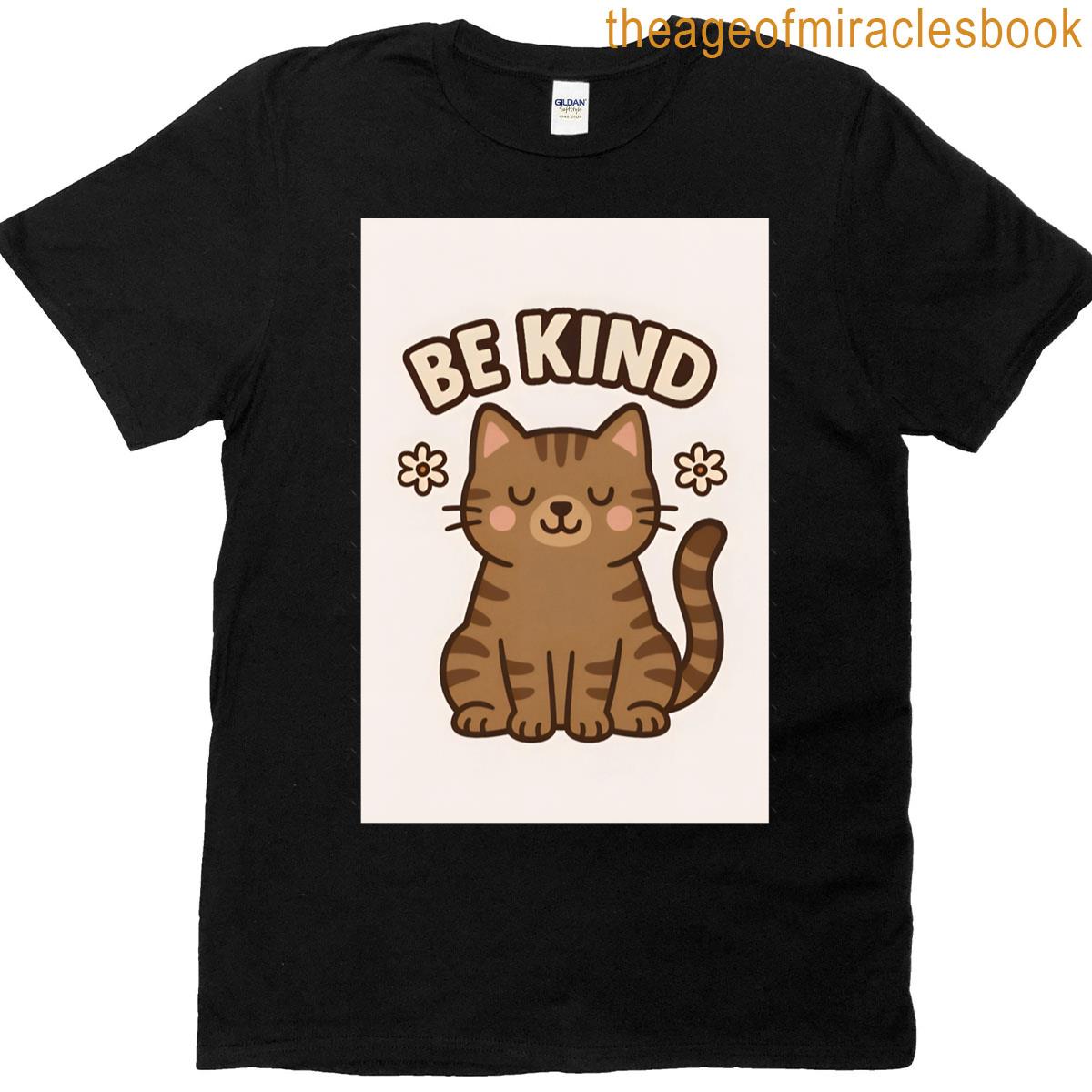 Cute Kindness Cat Cartoon Illustration Oversized T-shirt