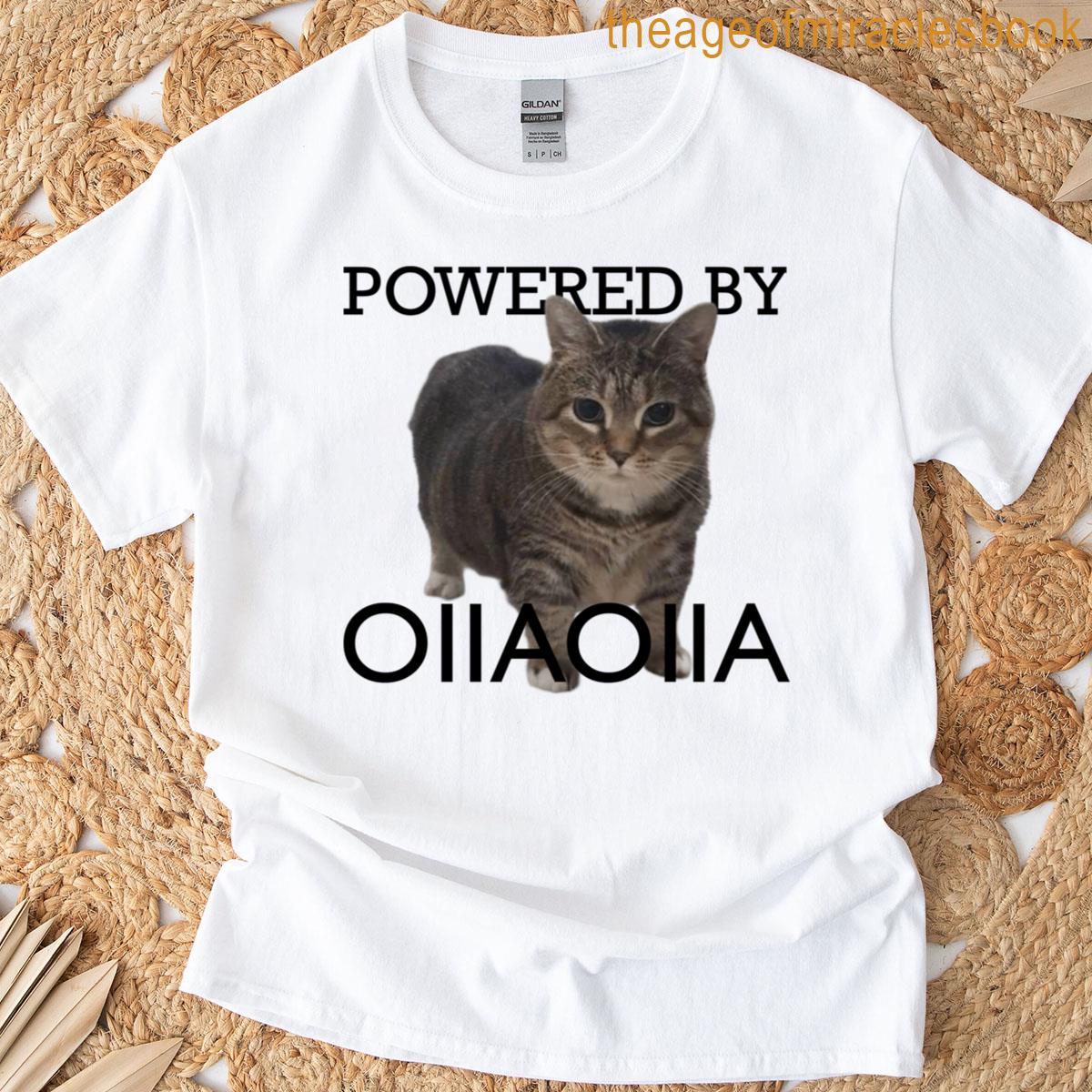Powered By Oiiaoiia Cat T-shirt
