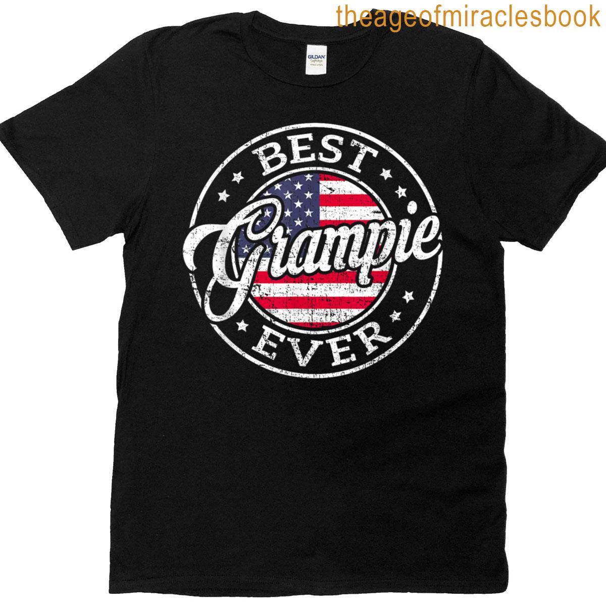 Best Grampie Ever Usa Flag Fathers Day Family T-shirt