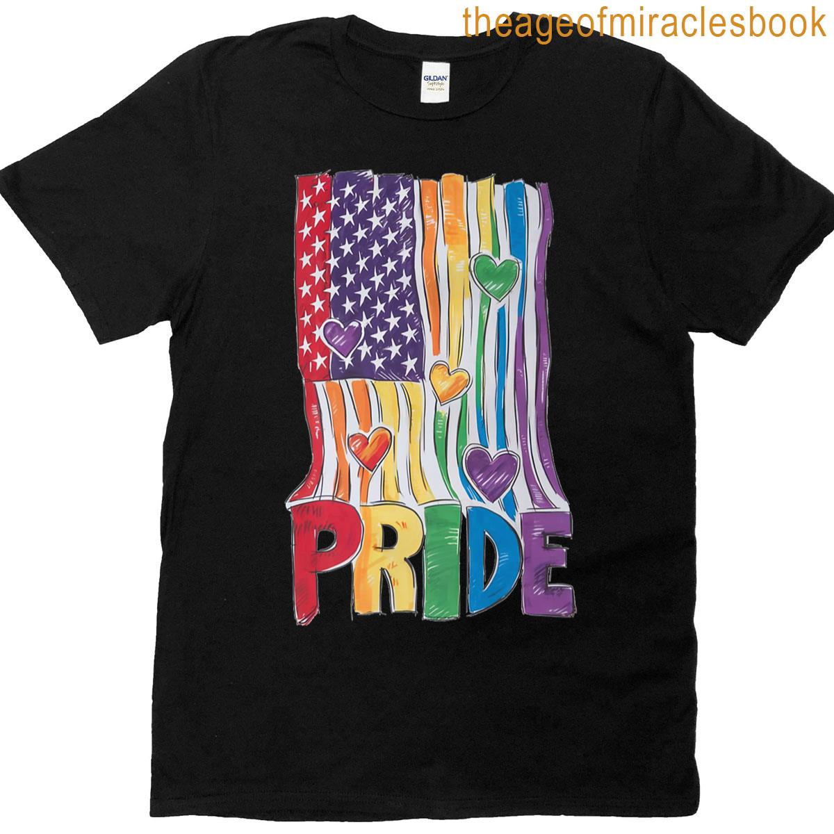 Lgbtq American Flag Pride – Usa Patriotic Lgbt Pride Month Premium T-shirt