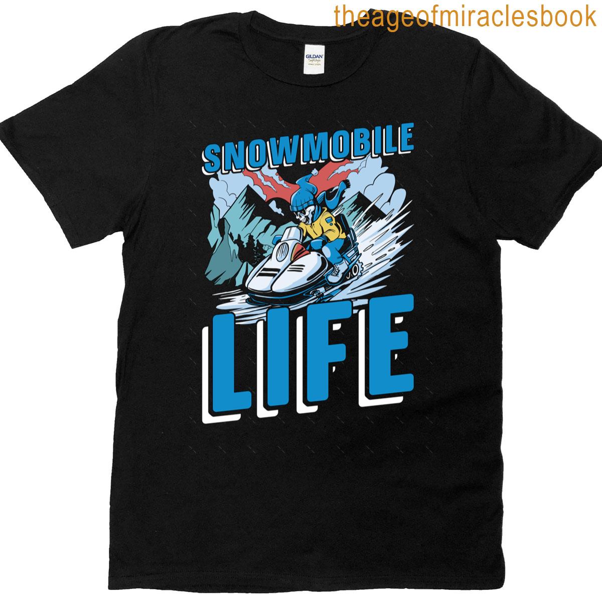 Snowmobile Life Motorsport Mountain Winter Sports Oversized T-shirt