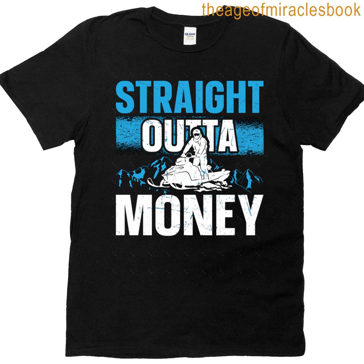 Snowmobile Racing Straight Outta Winter Sports Oversized T-shirt