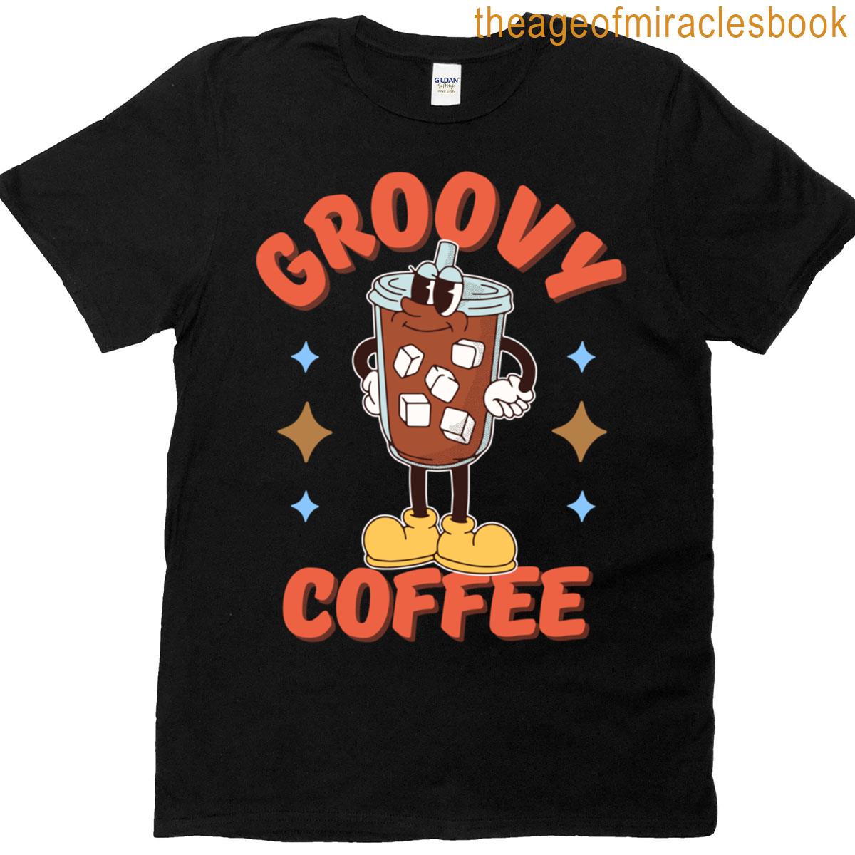 Groovy Coffee – Coffee Lovers Design Oversized T-shirt