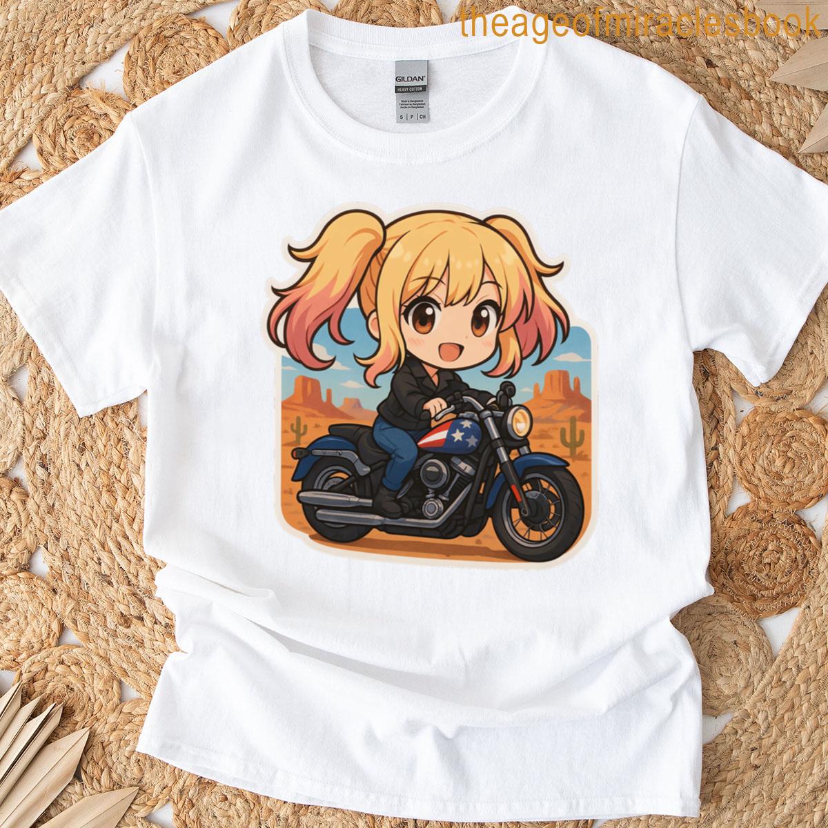 Spanlged Biker Girl T-shirt