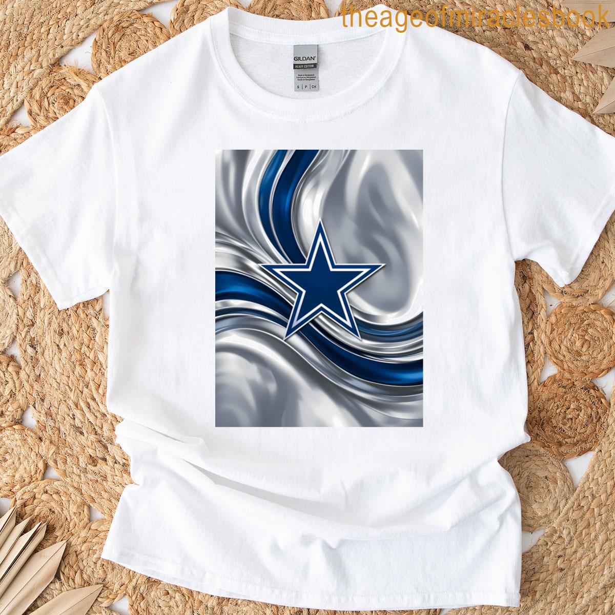 Sports Dallas Cowboys Art Star Blue Football Logo T-shirt