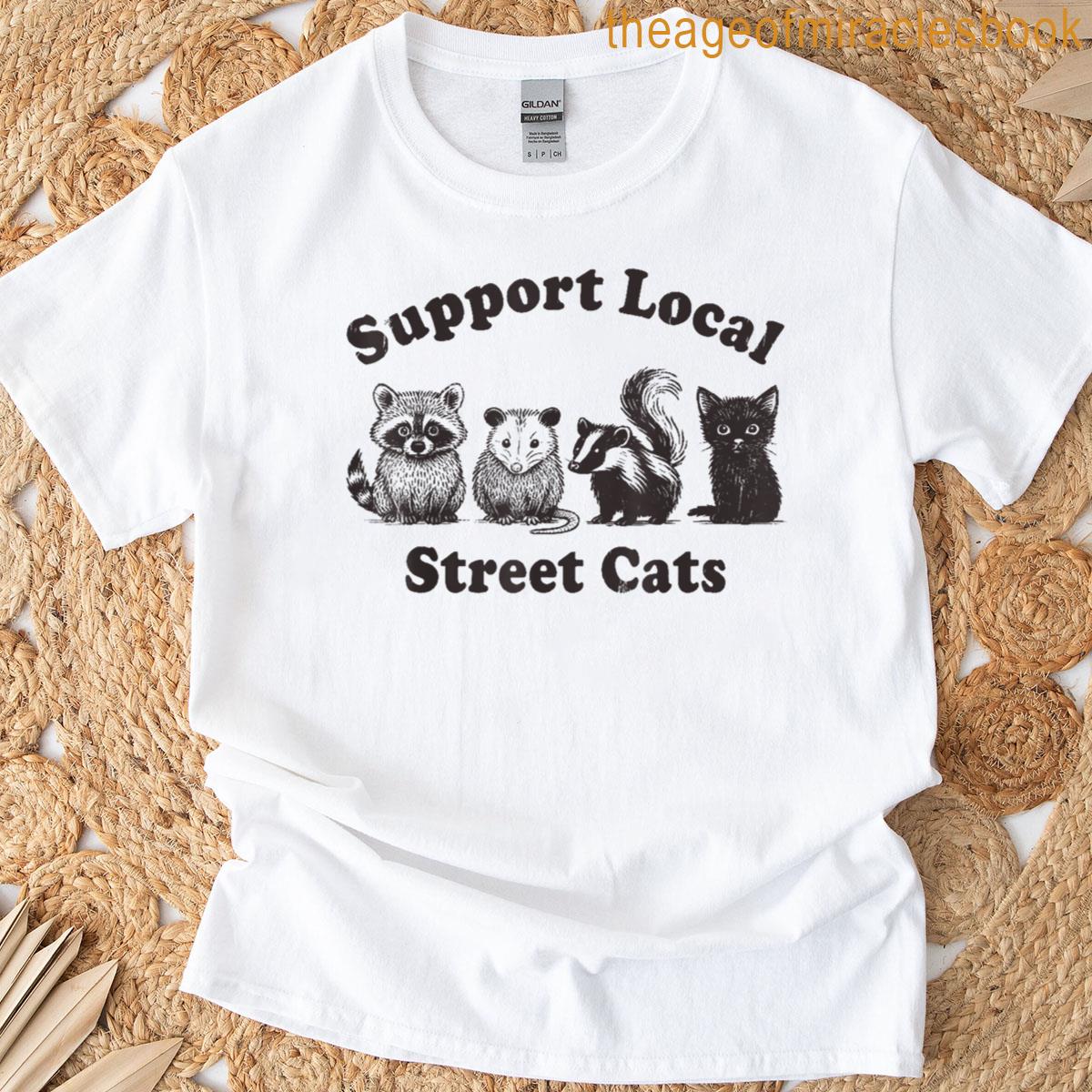Support Local Street Cats Team Trash Opossum Raccoon Rat T-shirt