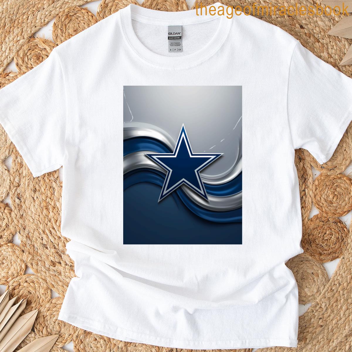 Tradition Dallas Cowboys Art Star Blue Football Logo T-shirt