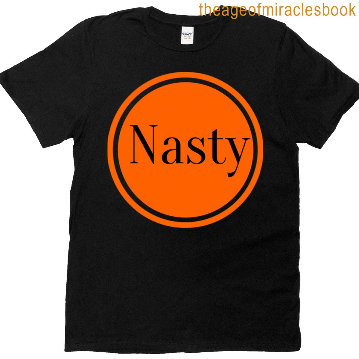 Nasty Logo Parody Etsy Inspired Mock Logo Funny Etsy Parody Art Nasty Orange Circle Logo Dig T-shirt