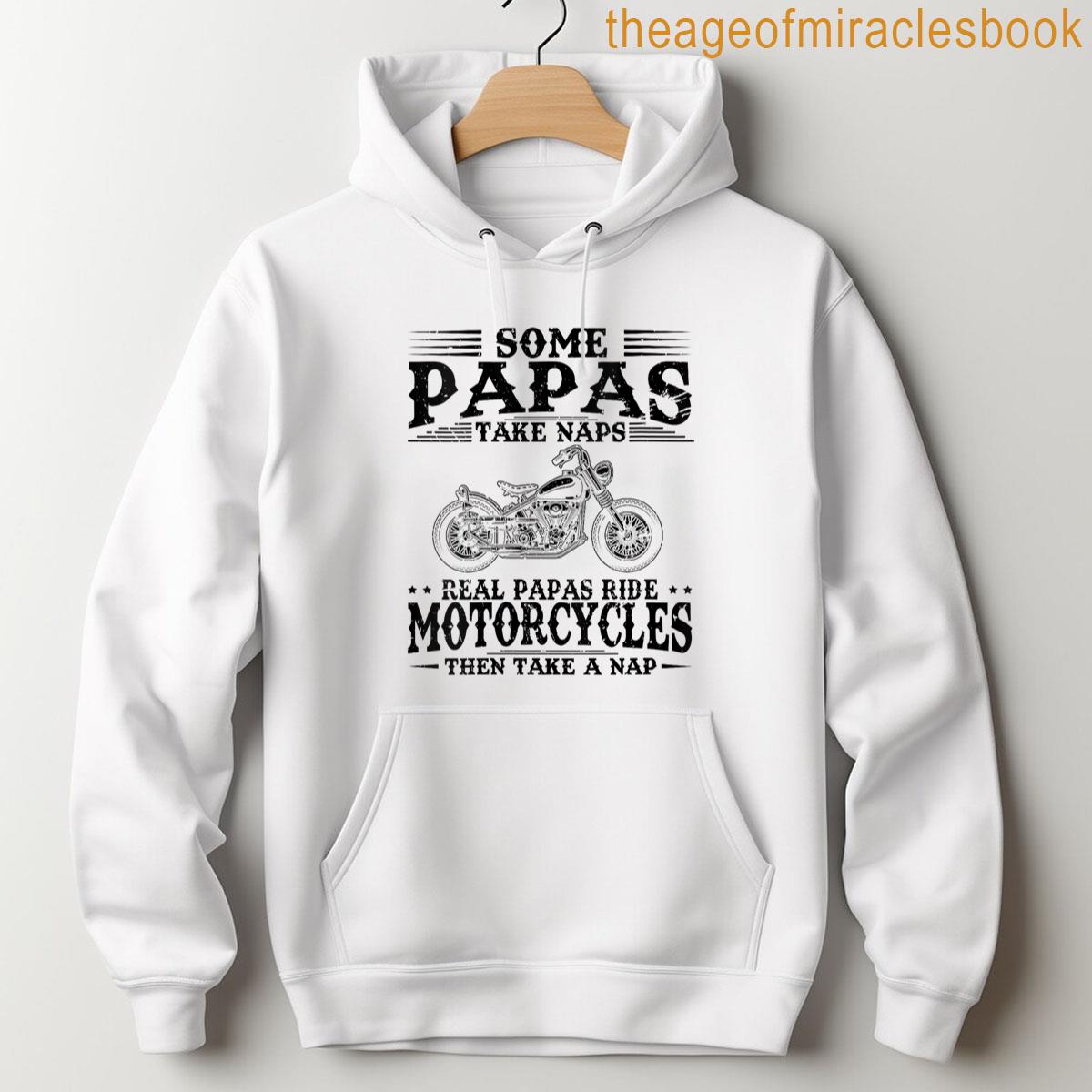 Alternative view of Womens Real Papas Ride Motorcycles Then Take Naps Funny Biker Rider T-shirt