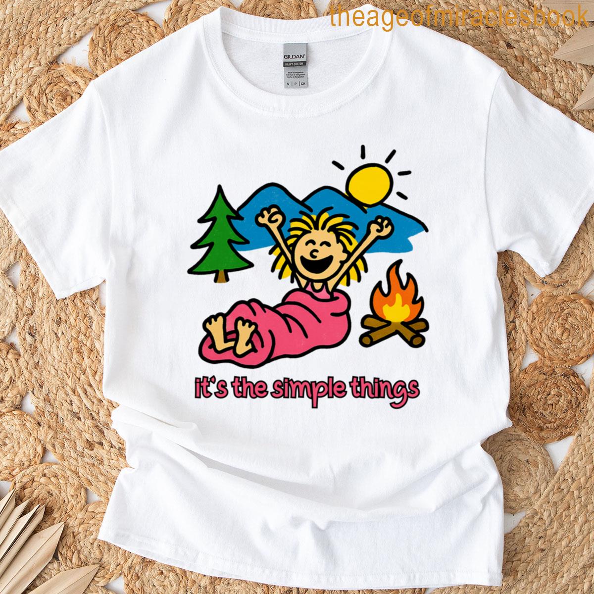 Girl Camping – Its The Simple Things T-shirt