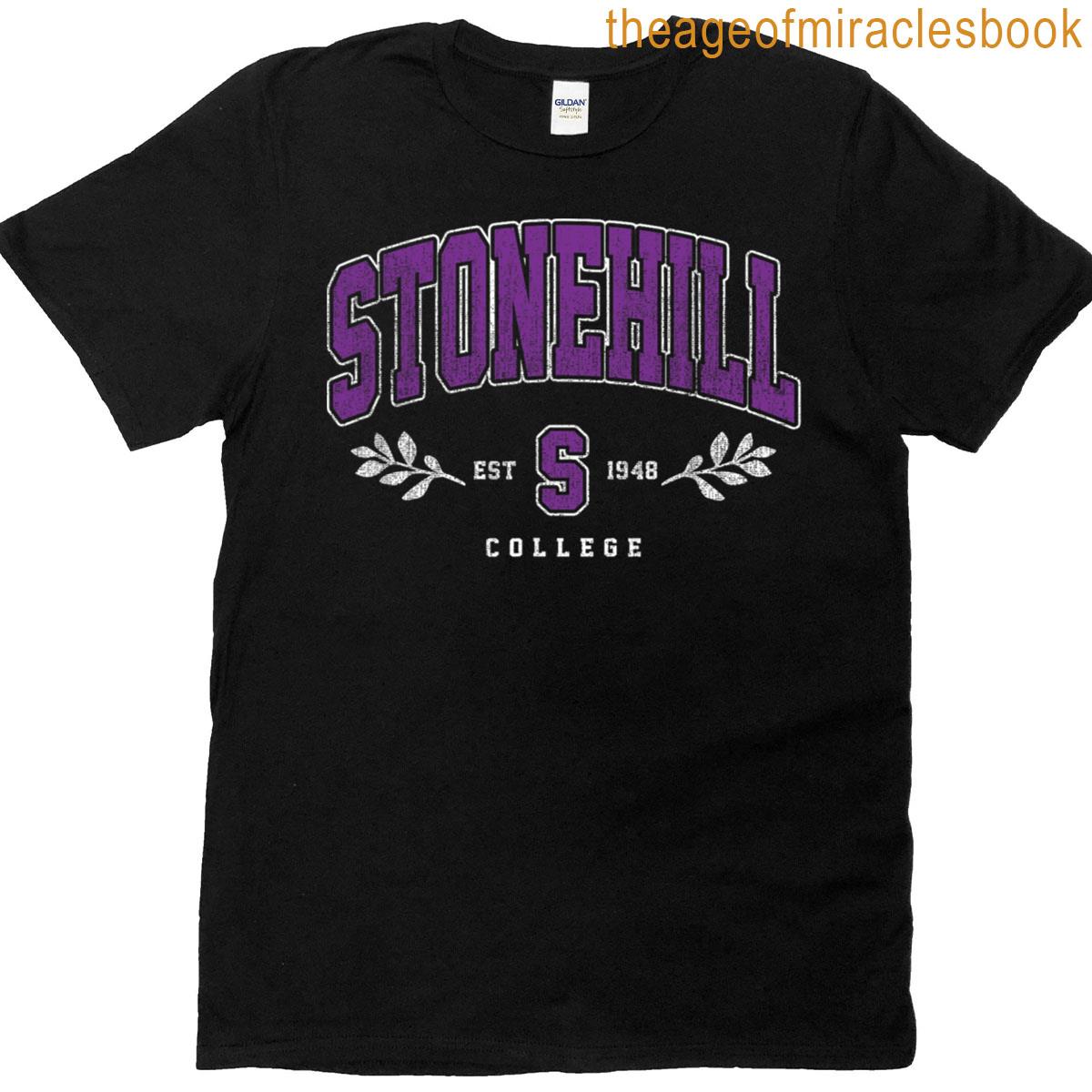 Stonehill Vintage Retro College Sports Tee Men Women T-shirt