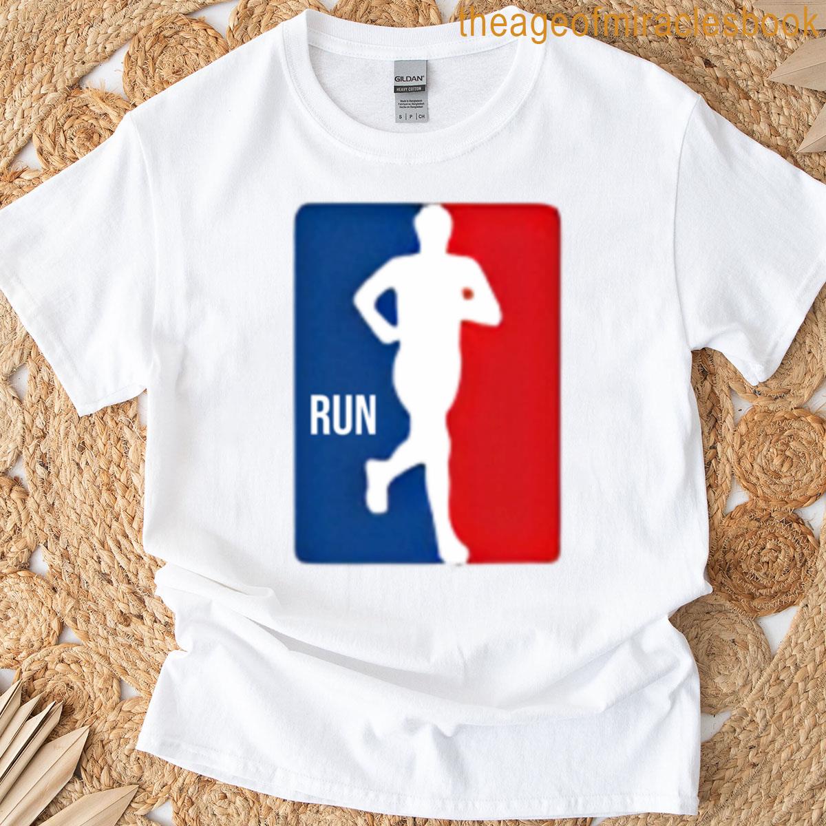 Run Silhouette Basketball Logo Style Runner Graphic Classic T-shirt