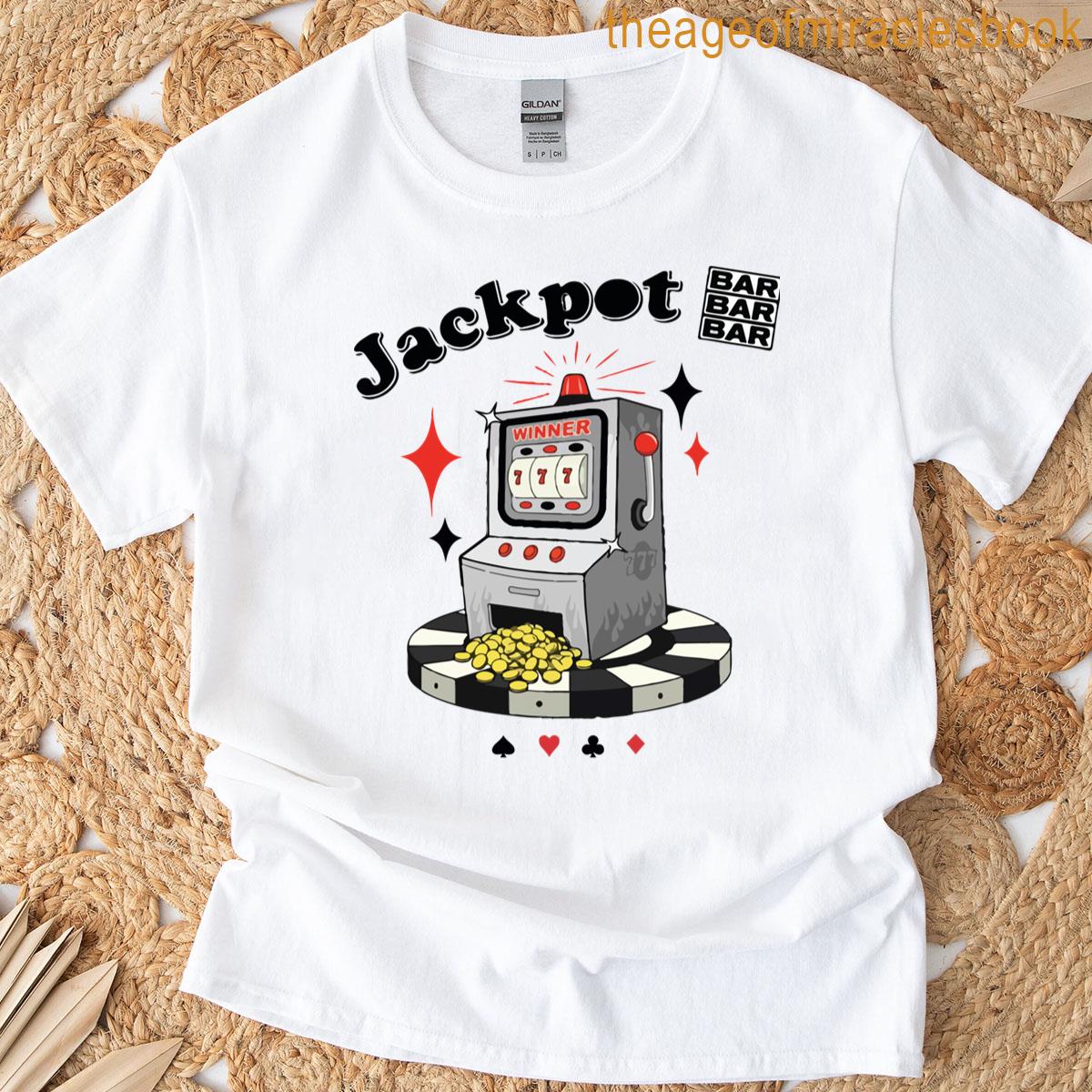 Lucky Bastard Jackpot Slot Machine Retro Vegas Gambling Design Classic T-shirt