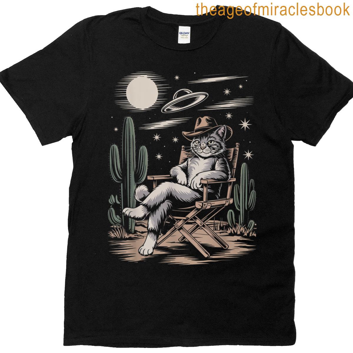 Howdy Cat Cool Kitty Meme Western Cowboy Vintage Cat Lovers T-shirt