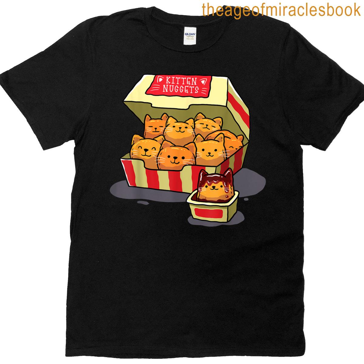 Ingenius Funny Cat Owner Gifts Kitten Nuggets Food Pun Cat Lover Gift Chicken Nuggets Unisex-adults T-shirt