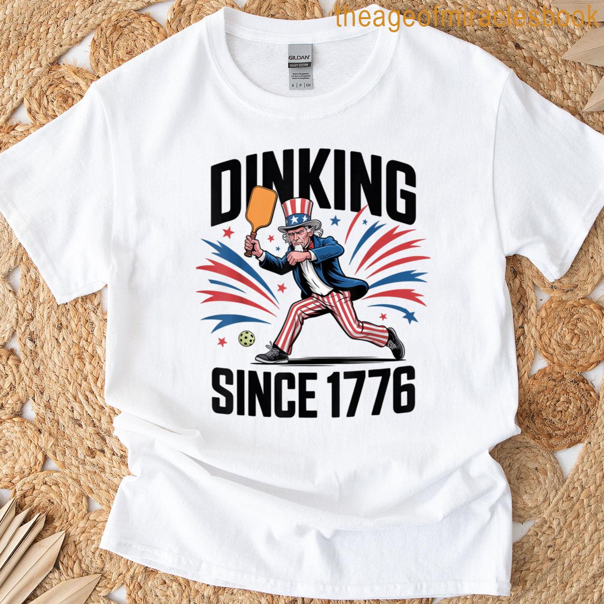 Patriotic Pickleball Lovers 4th Of July Funny Men Women T-shirt