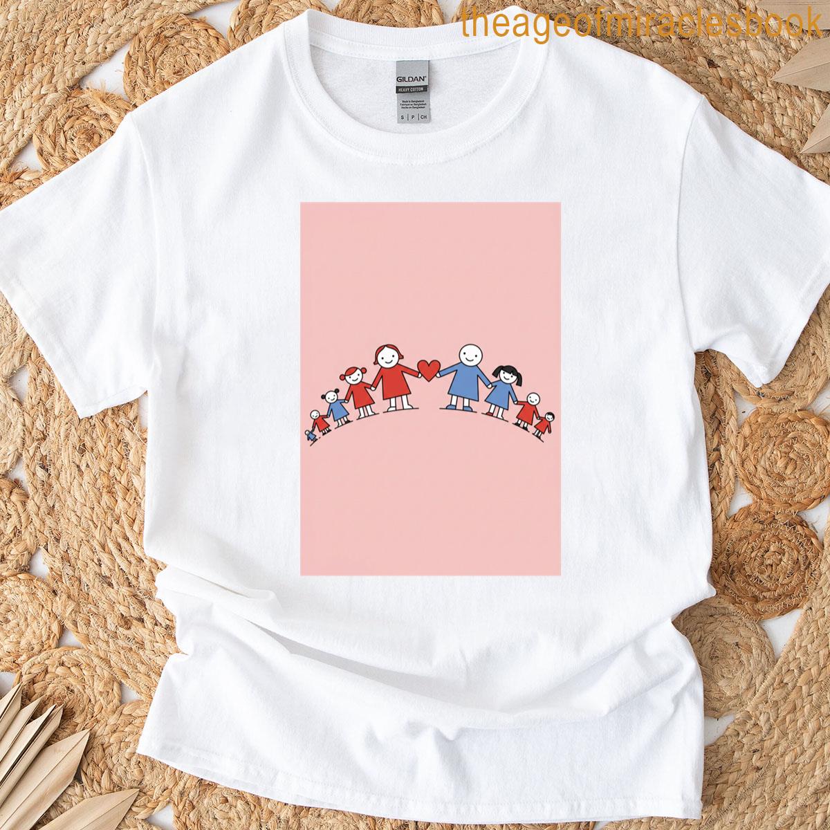 Love Connects Us All Simple Doodle Art T-shirt