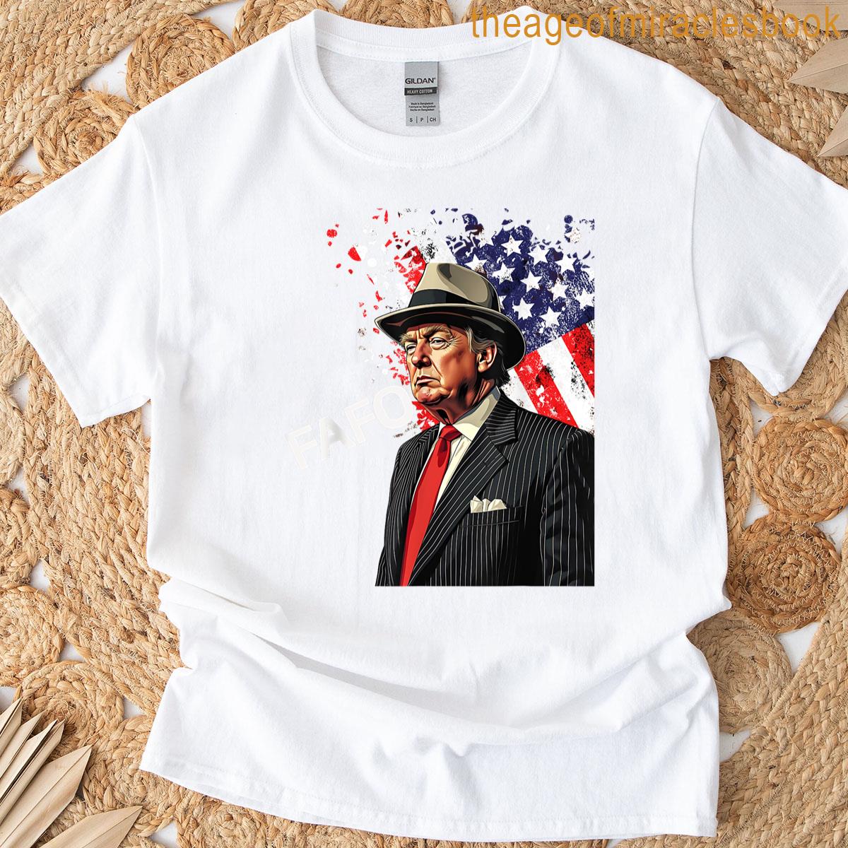 Funny Fafo Trump Design Us Flag T-shirt