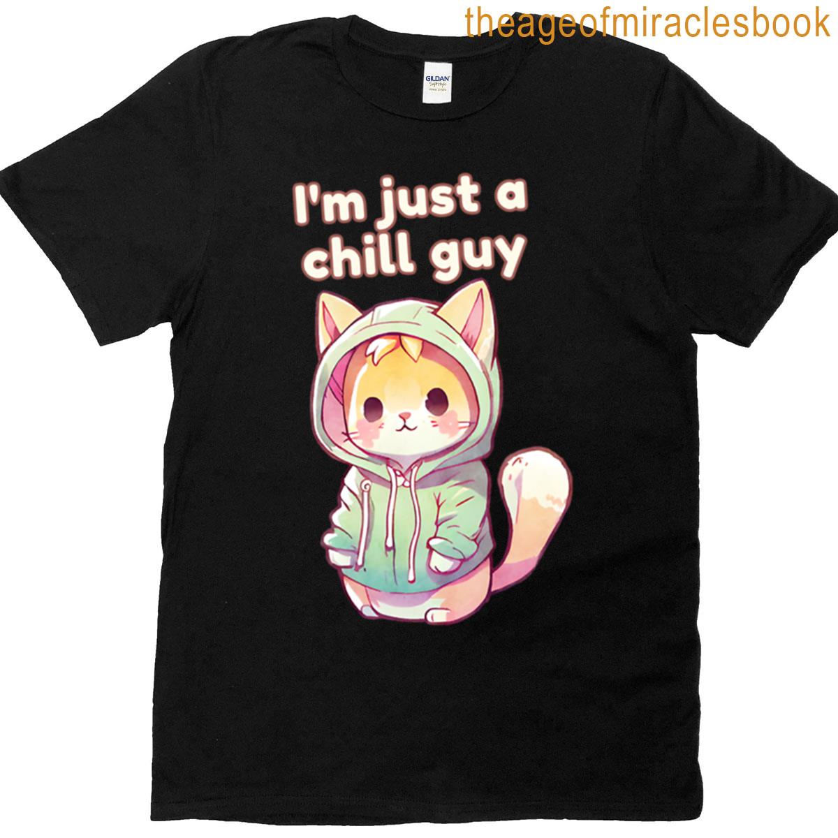 Im Just A Chill Guy – Chill Orange Cat Oversized T-shirt
