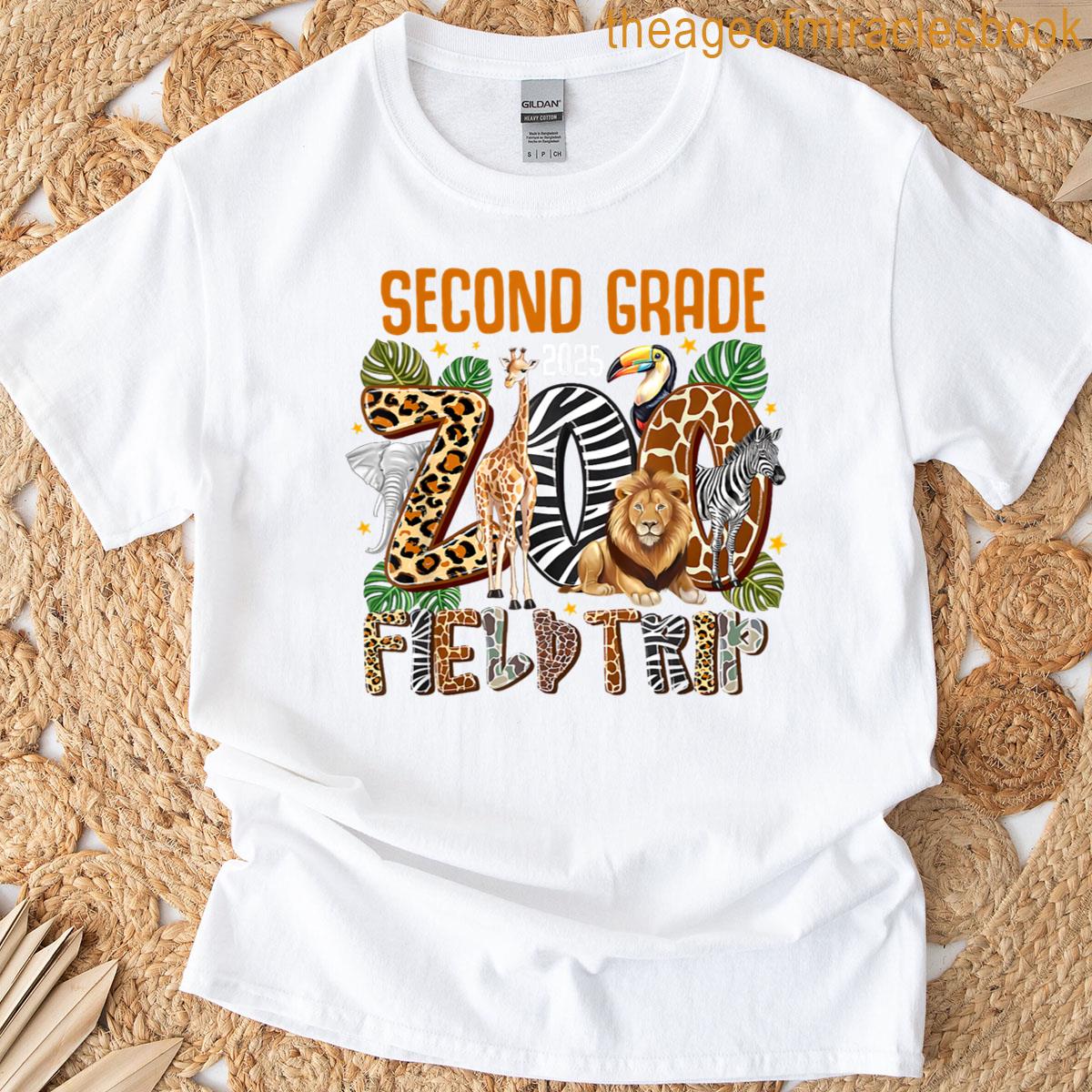 Zoo Field Trip Squad Second 2nd Grade Matching Teacher Kids T-shirt