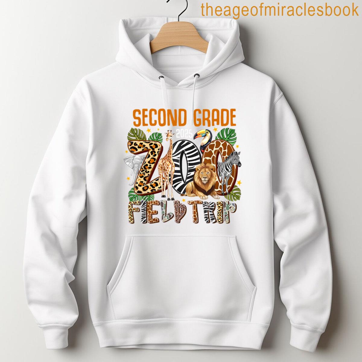 Alternative view of Zoo Field Trip Squad Second 2nd Grade Matching Teacher Kids T-shirt