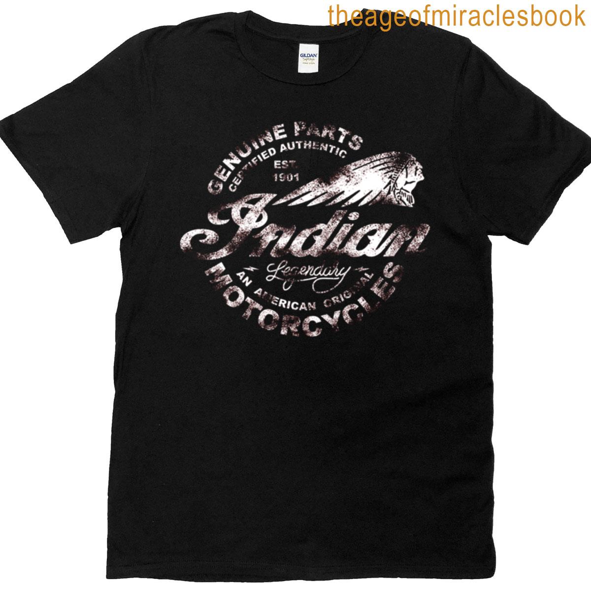 Indian Motorcycles Vintage Sign Legendarywhite T-shirt