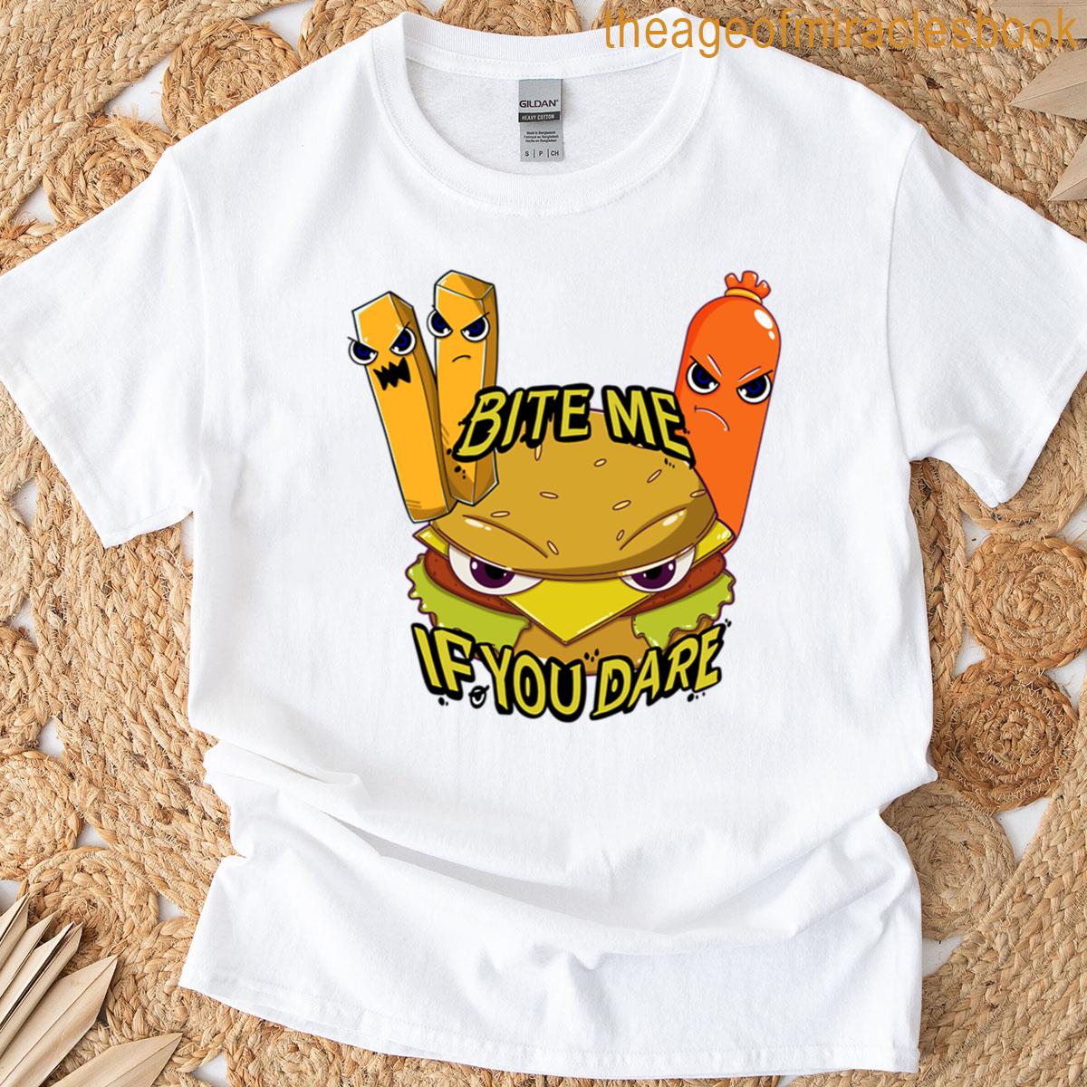 Creative Cartoon Food With Funny Expressions And Text Art T-shirt