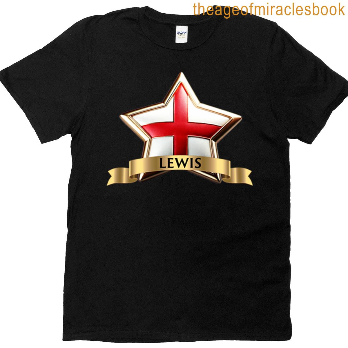 Lewis Star Crest Shining English Heritage With Bold Family Pride T-shirt