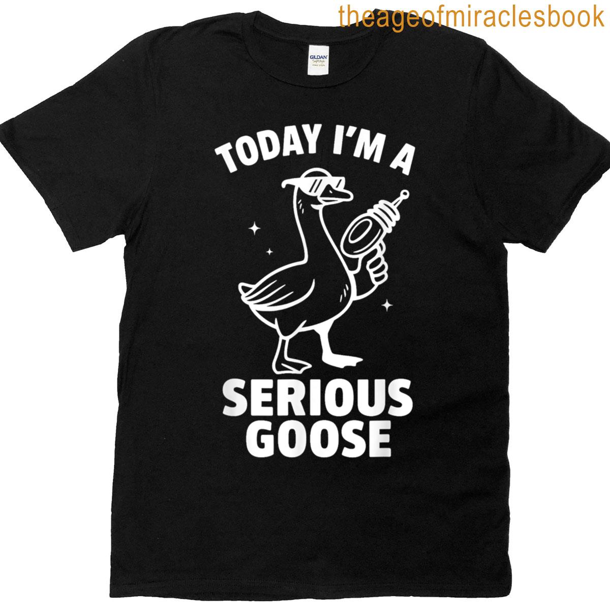 Funny Serious Goose Meme Today Im A Goose Joke Saying T-shirt