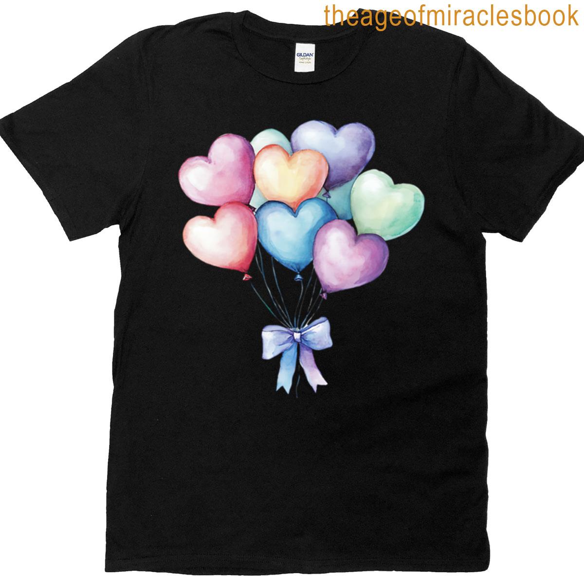 Multi-colored Heart Balloons T-shirt