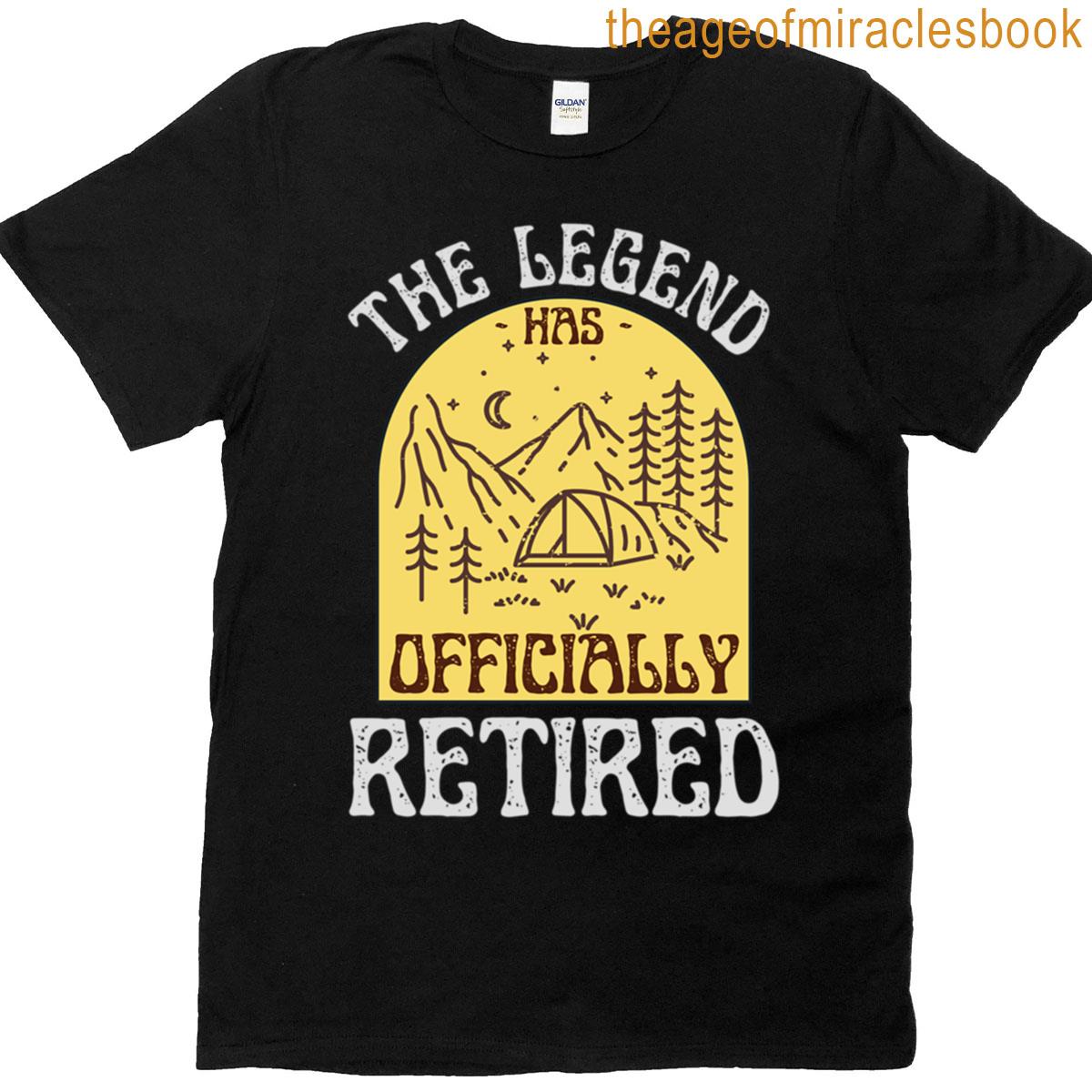 Funny The Legend Has Officially Retired Camping Cool Men Women Retirement Party 2024 Trip Vintage T-shirt