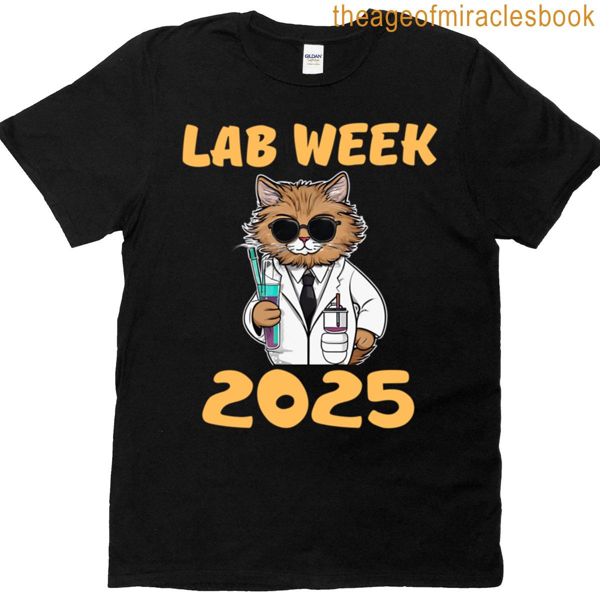 Lab Week 2025 Funny Cat Medical Laboratory Tech T-shirt