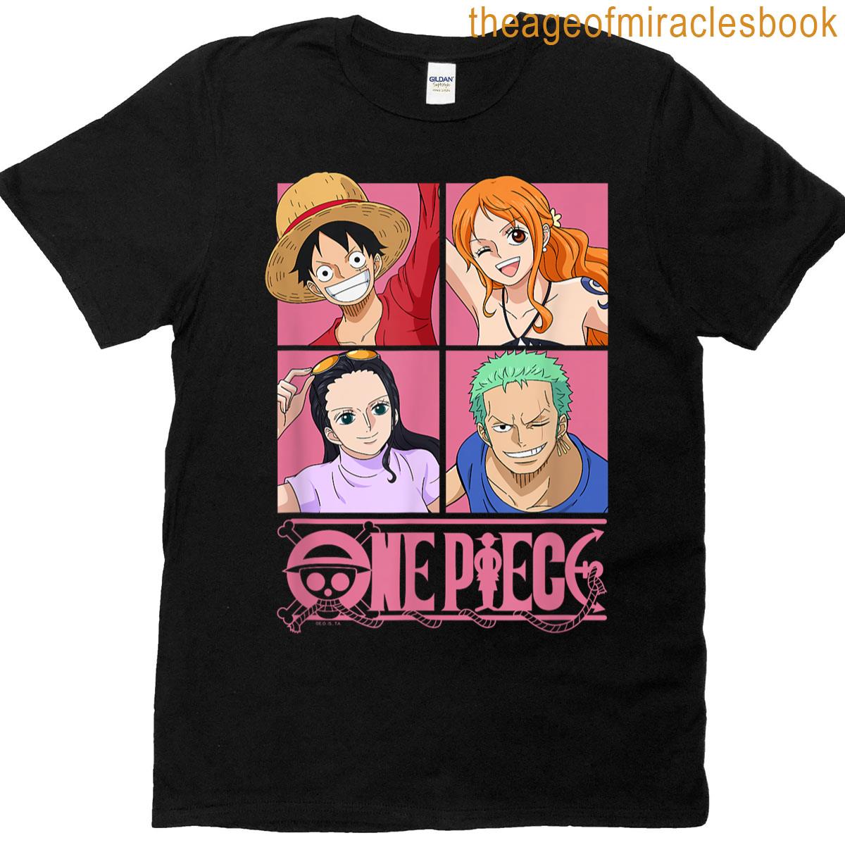 Anime Straw Hat Crew Pop Art Squares T-shirt