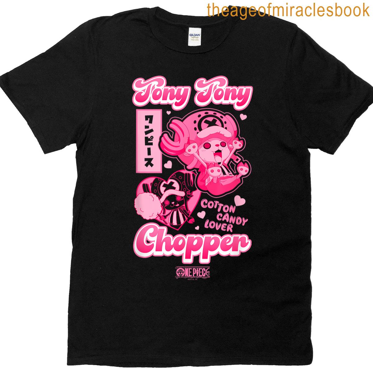 Anime Tony Tony Chopper Bright Pink Hearts T-shirt