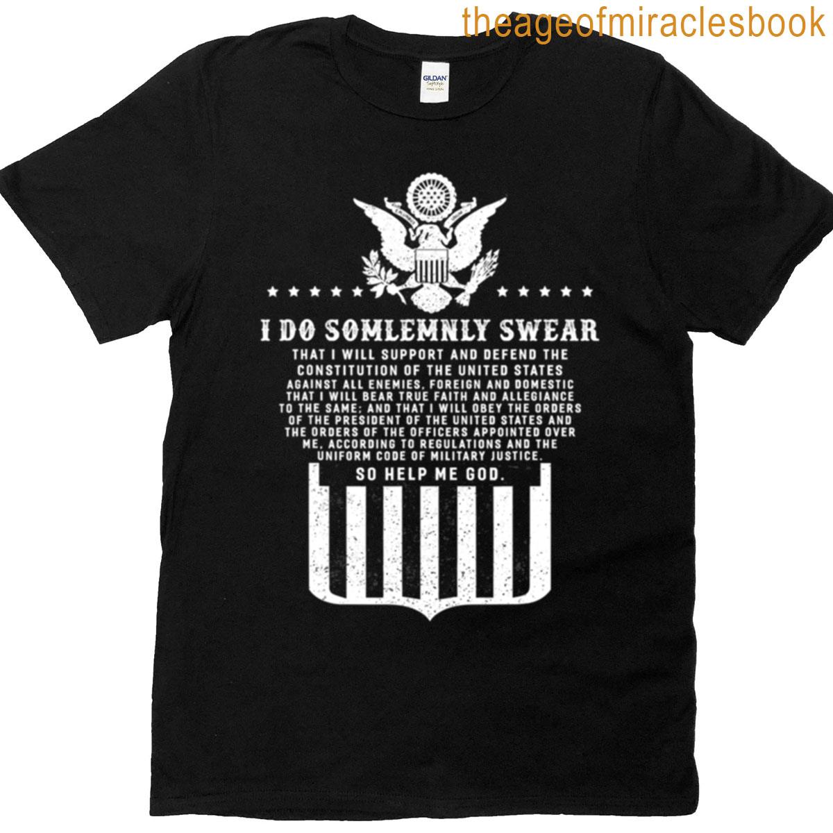Oath Of Enlistment Patriotic Military Oversized T-shirt