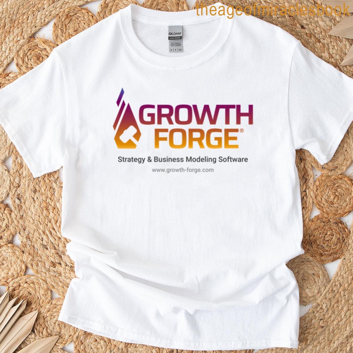 Growth Forge Logo Tagline Url Dark T-shirt