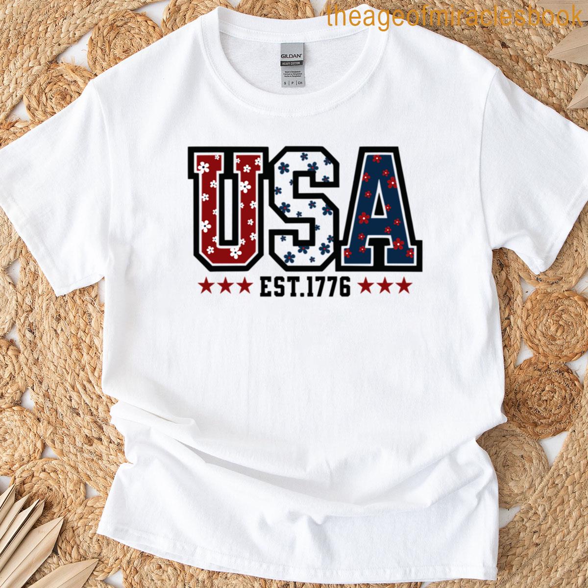 July 4th Independence Day Usa Est1776 Stars America Maga T-shirt