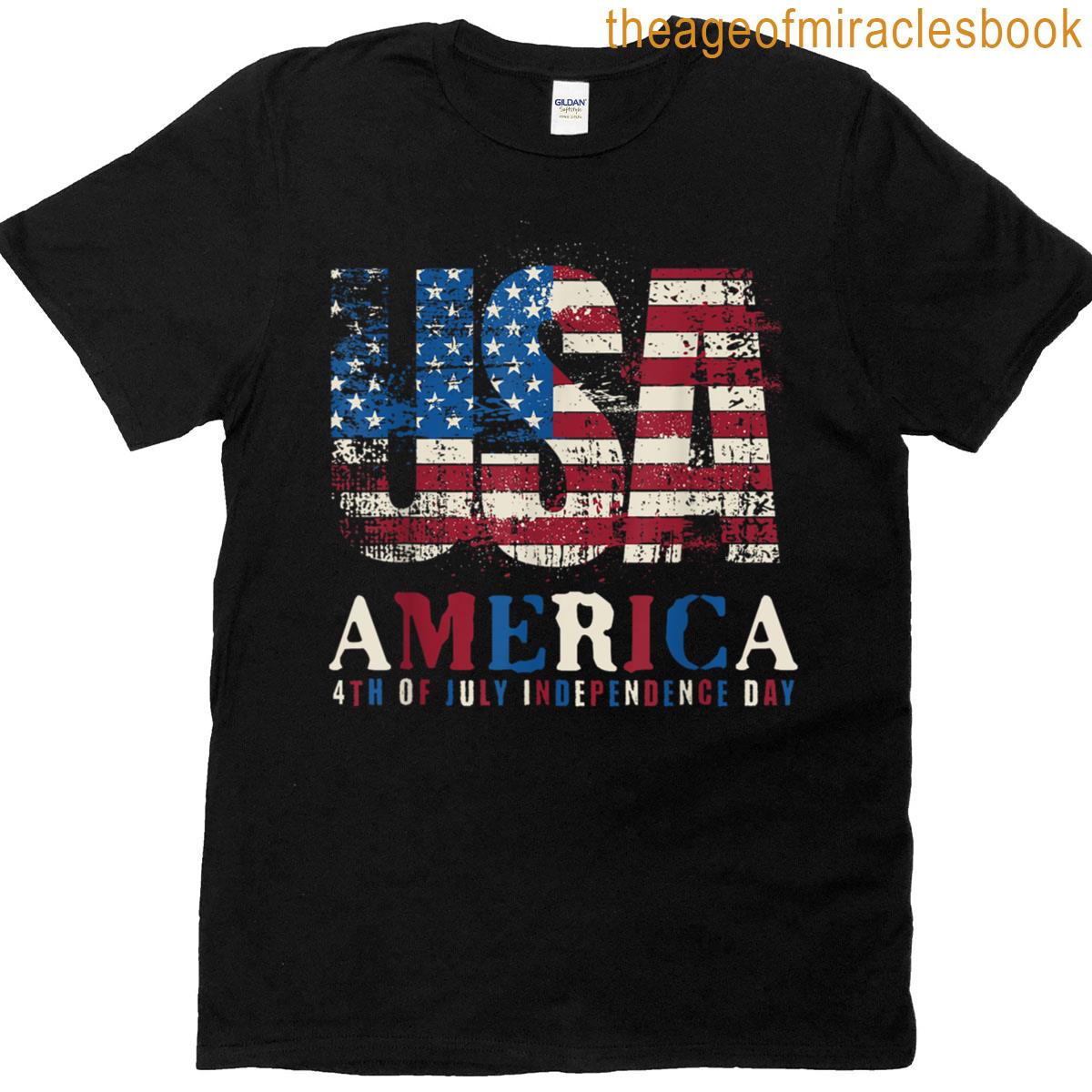 Red White Blue Usa America 4th Of July Patriotic T-shirt