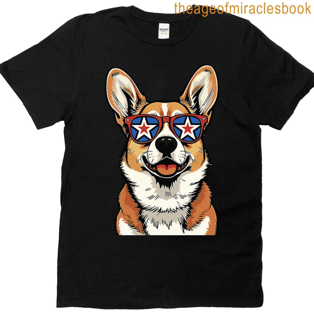 Usa Flag – Corgi Dog – Patriotic Design T-shirt