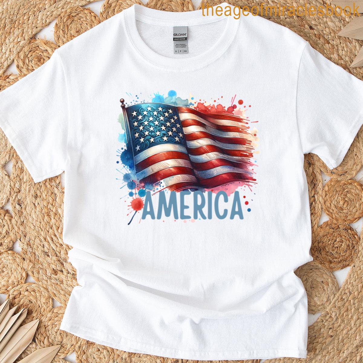 American Flag Pride Lovers Vintage Patriotic Art T-shirt