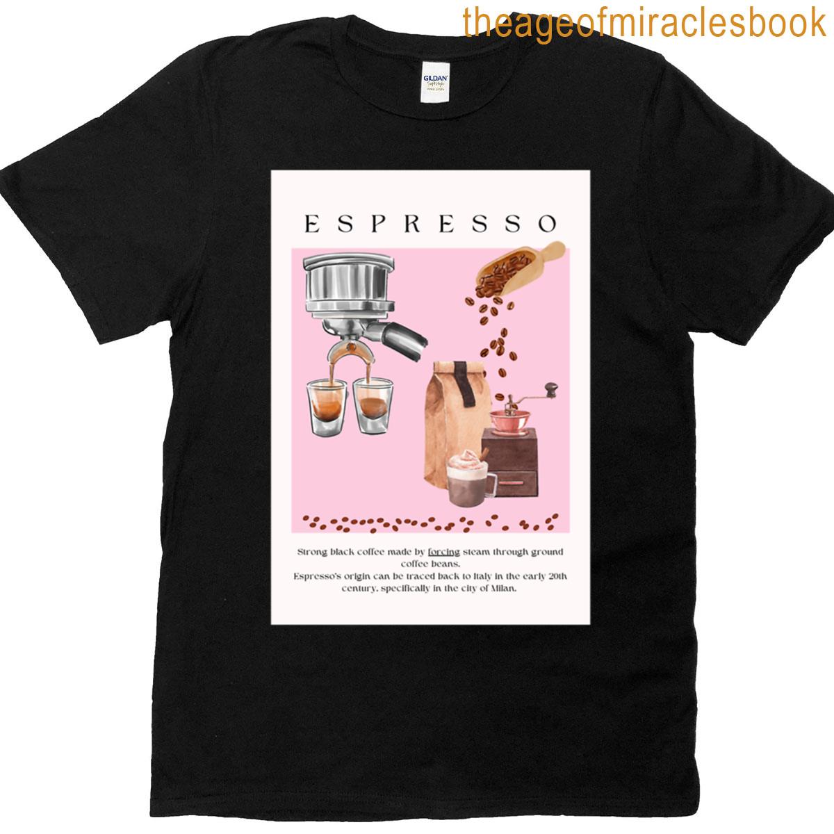 Espresso Art Aesthetic Illustrated Vintage Coffee Premium T-shirt