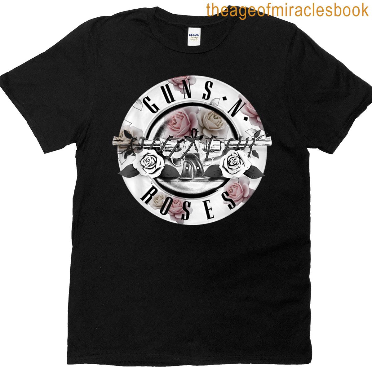 Guns N Roses Floral Bullet Logo T-shirt