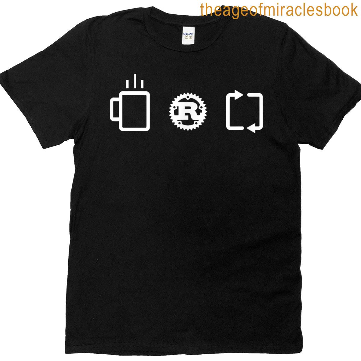 Rust Programming Logo Coffee Rust Repeat Rust Coder T-shirt