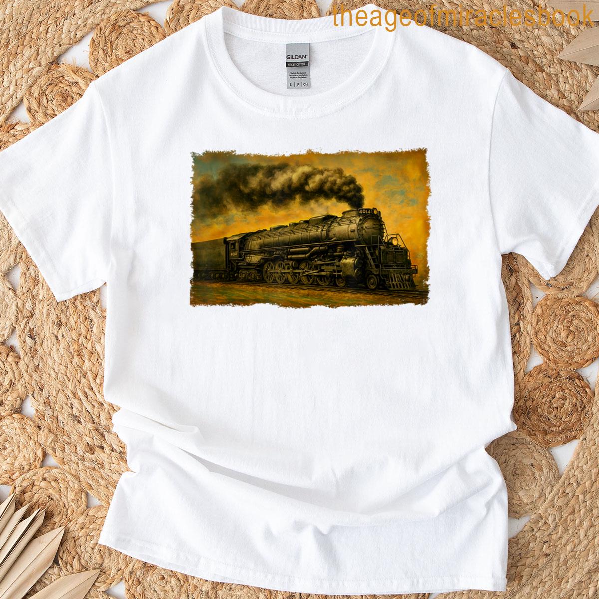 Steam Engine Locomotive Train Vintage 1940s Railroad Big Boy T-shirt