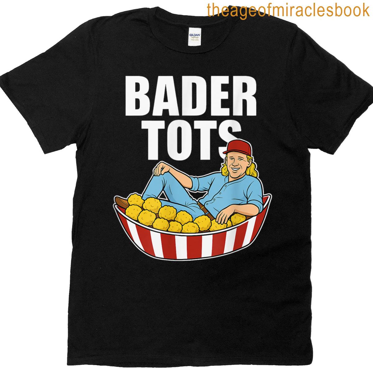 Bader Tots Cartoon Base-ball Snack Lover T-shirt