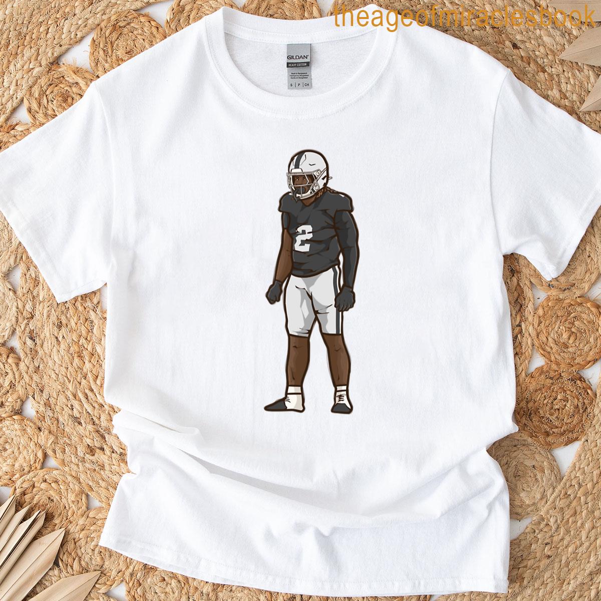 Ashton Jeanty Standing In The Backfield Cartoon Oversized T-shirt