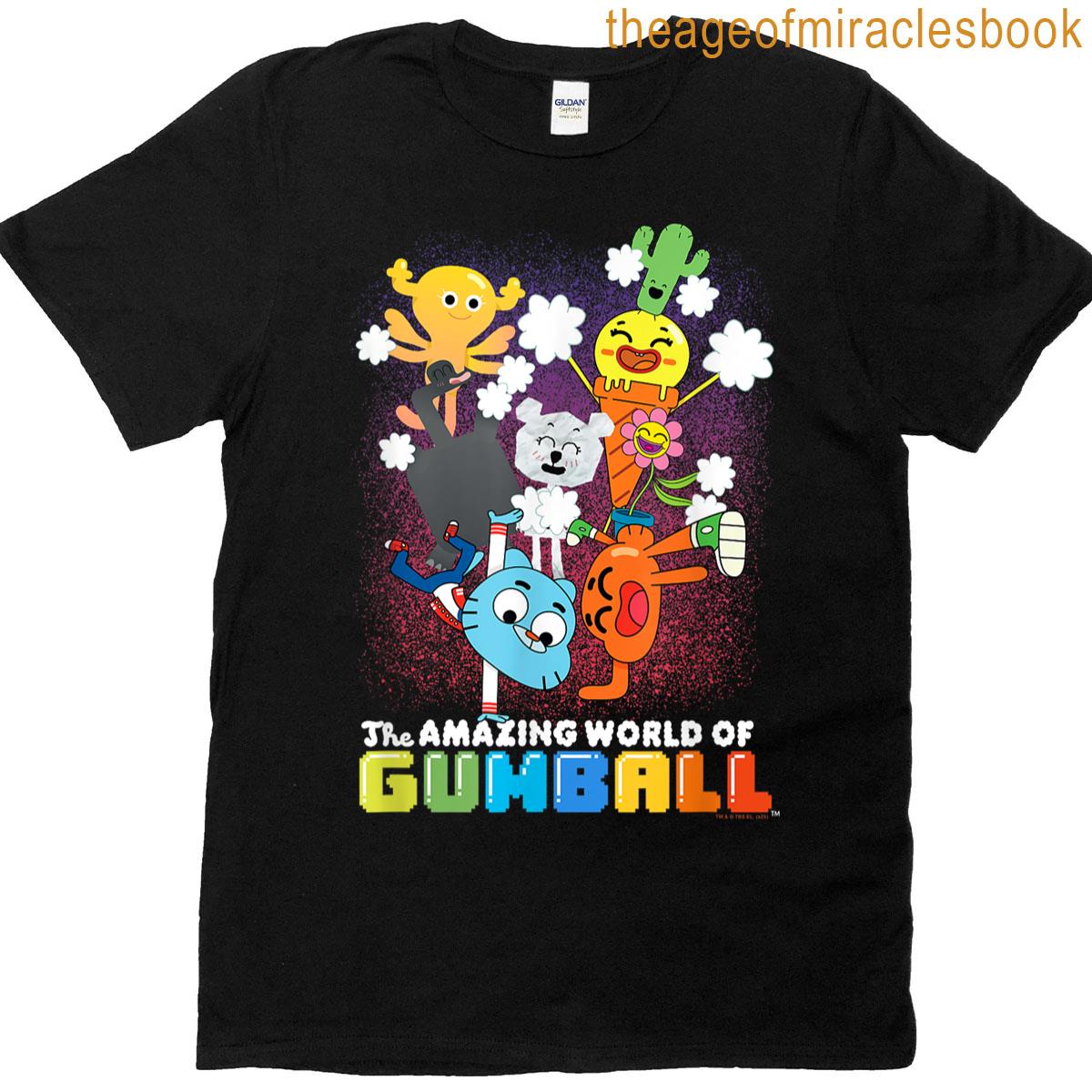 Colorful Characters Cartoon T-shirt