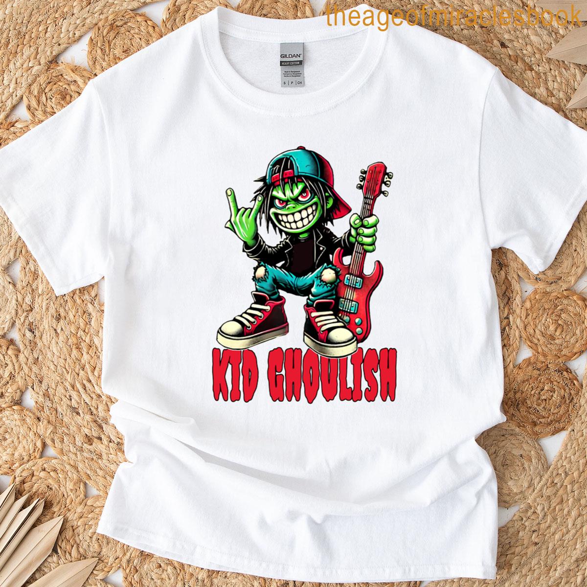 Kid Ghoulish Heavy Metal Cartoon Oversized T-shirt