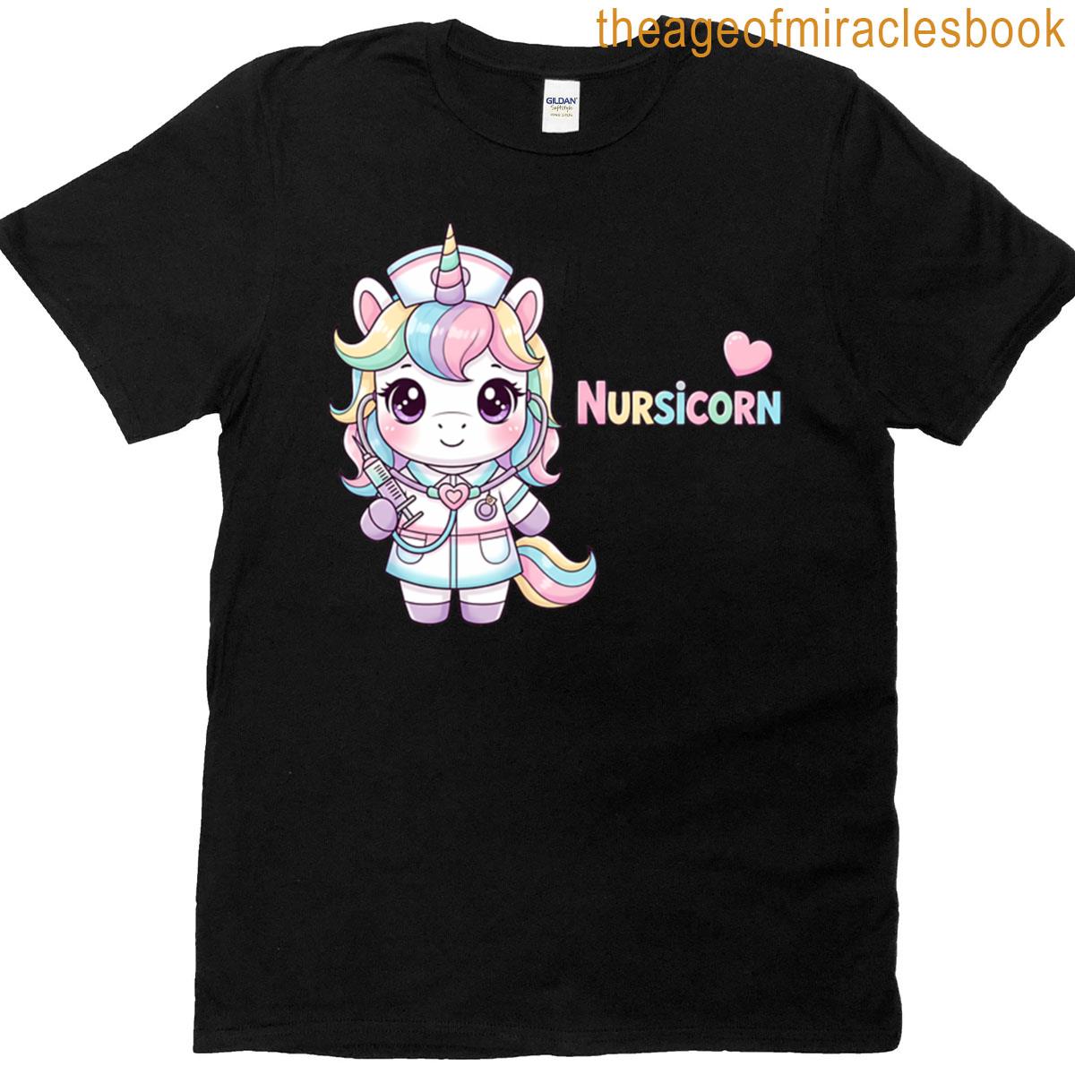 Nursicorn Cute Funny Unicorn Nurse Oversized T-shirt